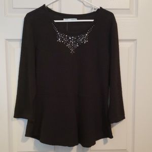 Black Peplum Top